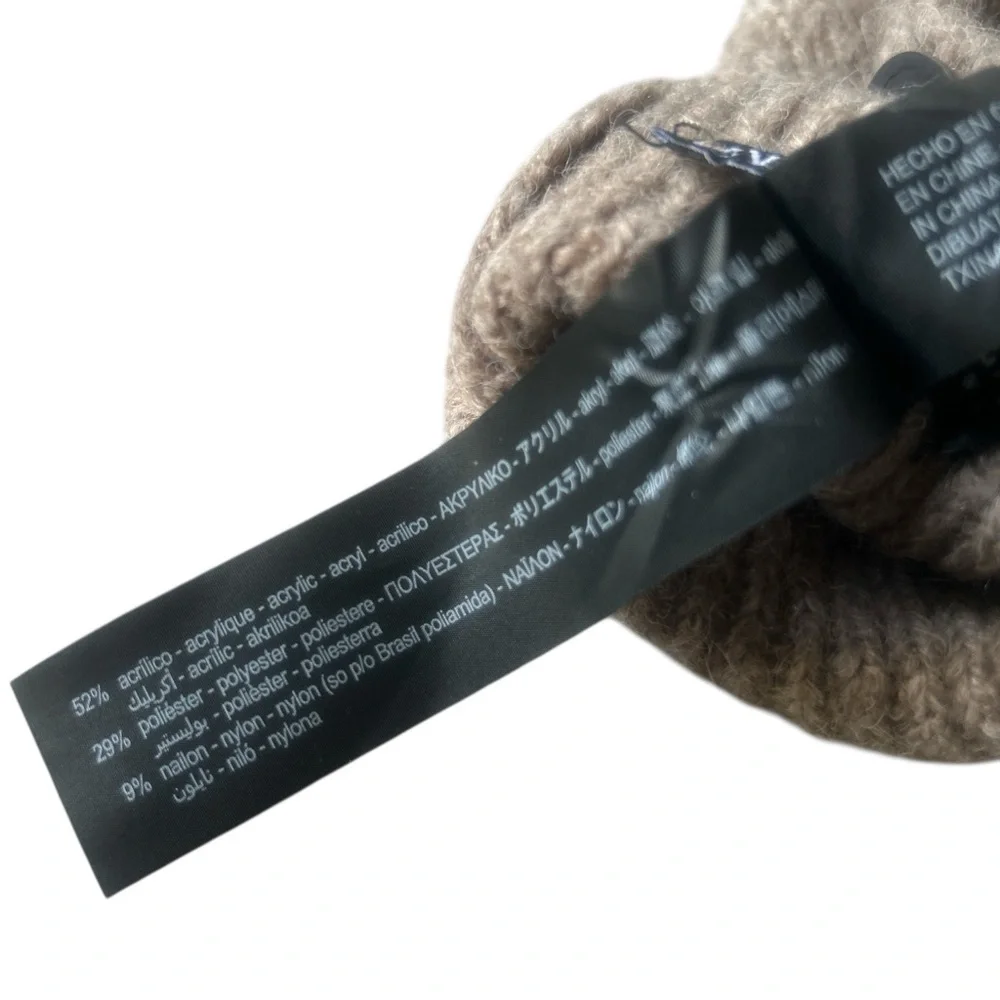 ZARA Cozy Light Brown Ribbed Knit Fingerless Gloves Women’s Size NEW WITHOUT TAG